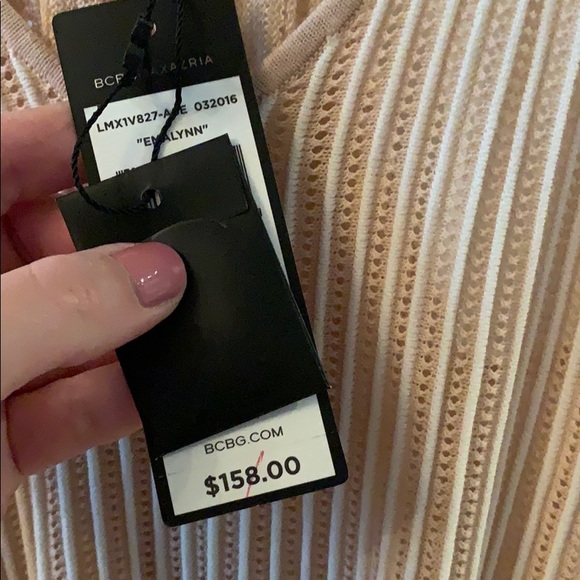 ✨NWT✨ BCBG MaxAzria pink and white knit tank top - Picture 3 of 4